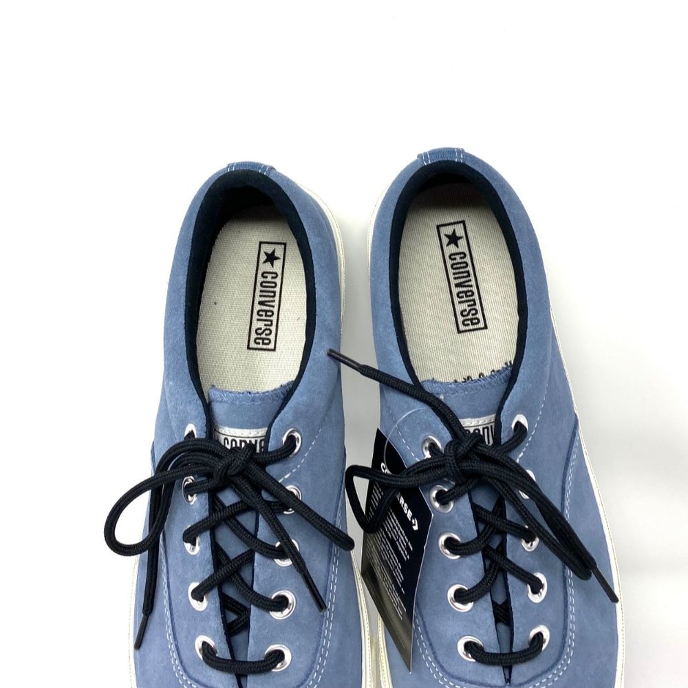 đź’–MEGA SALEđź’–Converse Blue Nubuck Skid Grip Low Top Suede Men's 10.5 169617C - Picture 5 of 10